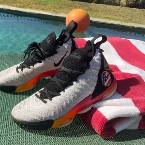 Nike LeBron 16 GS White Laser Orange “Space Travel” - 6.5